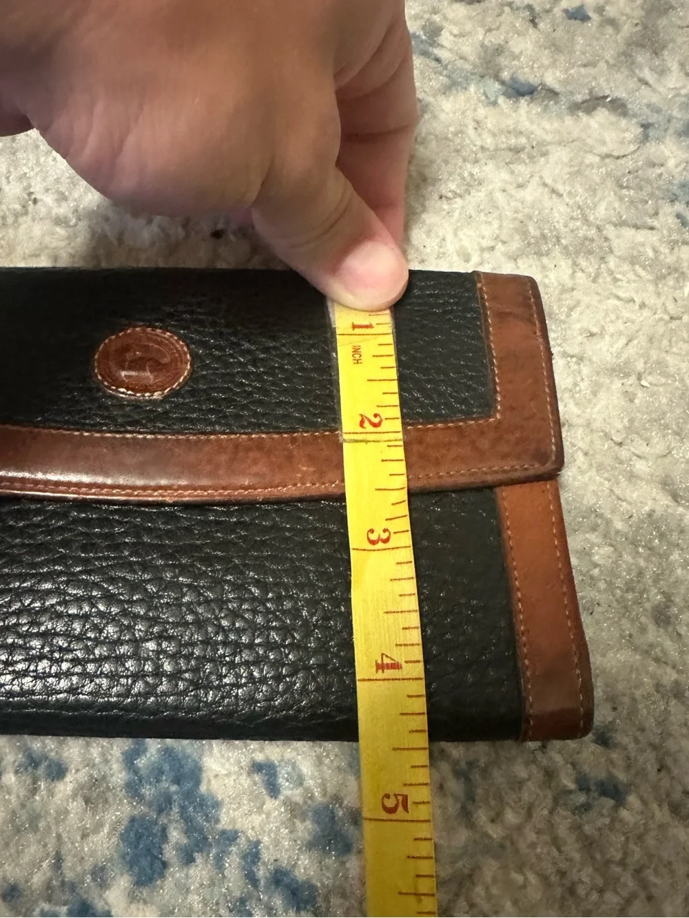 Dooney & Bourke Vintage All-Weather Leather Checkbook Organizer Wallet Pebbled
